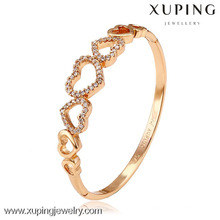 51139 Xuping nueva joyería de latón de verano brillante brazalete de cristal